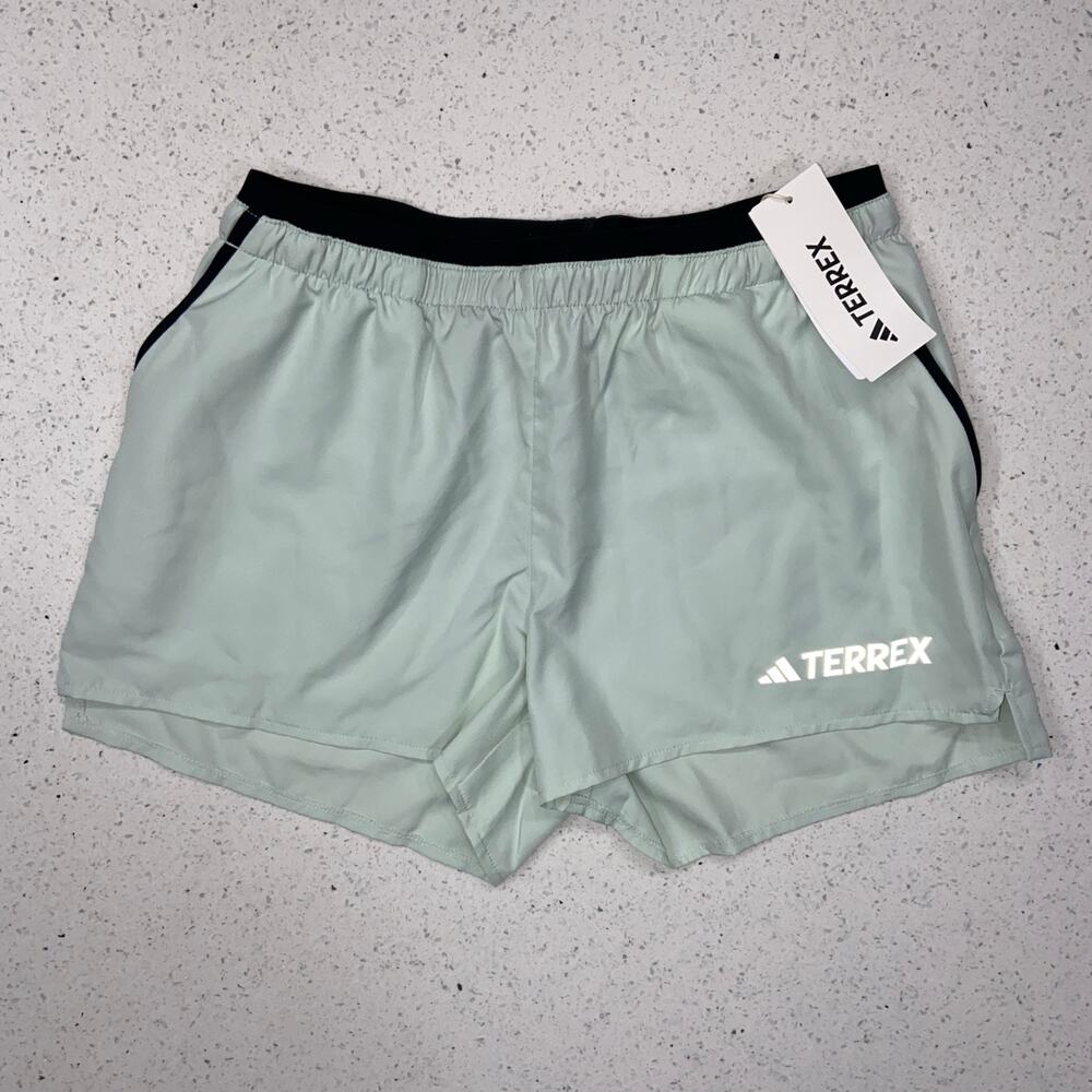 adidas Women's X-Small Terrex Multi Light Trail Running Shorts, Linen Green